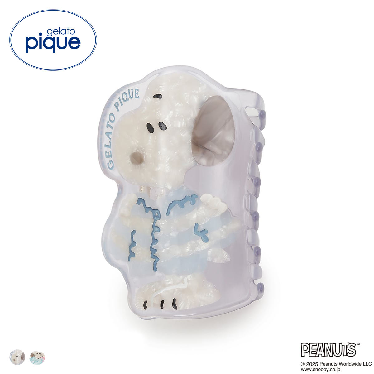 ジェラートピケ PEANUTS オリジナルアートバンスクリップ ジェラピケ gelato pique スヌーピー
