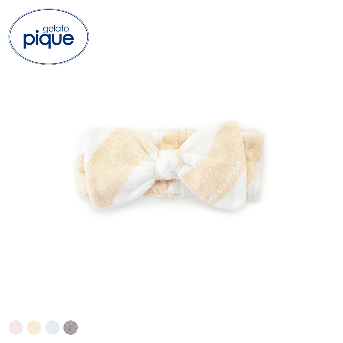 ジェラートピケ レディース スムーズィー2ボーダーヘアバンド ジェラピケ ルームウェア gelato pique(OR-オレンジ-Free)