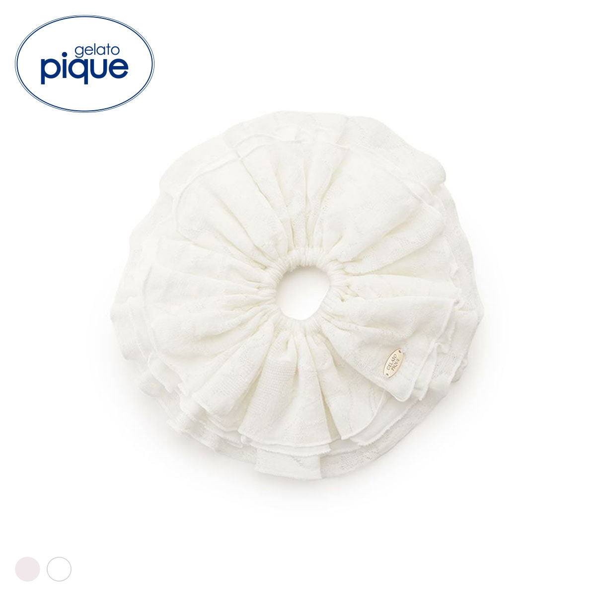 ジェラートピケ レディース さくらレーシージャガードシュシュ ジェラピケ パジャマ ルームウェア gelato pique(OW-オフホワイト-Free)