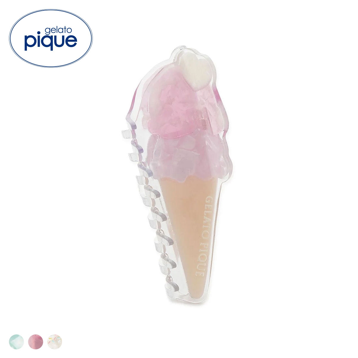 ジェラートピケ アイスモチーフヘアクリップ ジェラピケ gelato pique(PI-ピンク-Free)