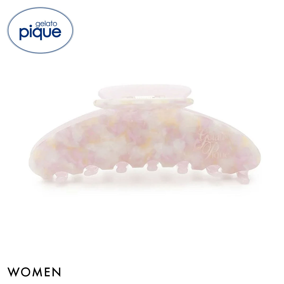 ジェラートピケ 母の日 バイカラーヘアクリップ ジェラピケ gelato pique バレンタイン(PI-ピンク-Free)