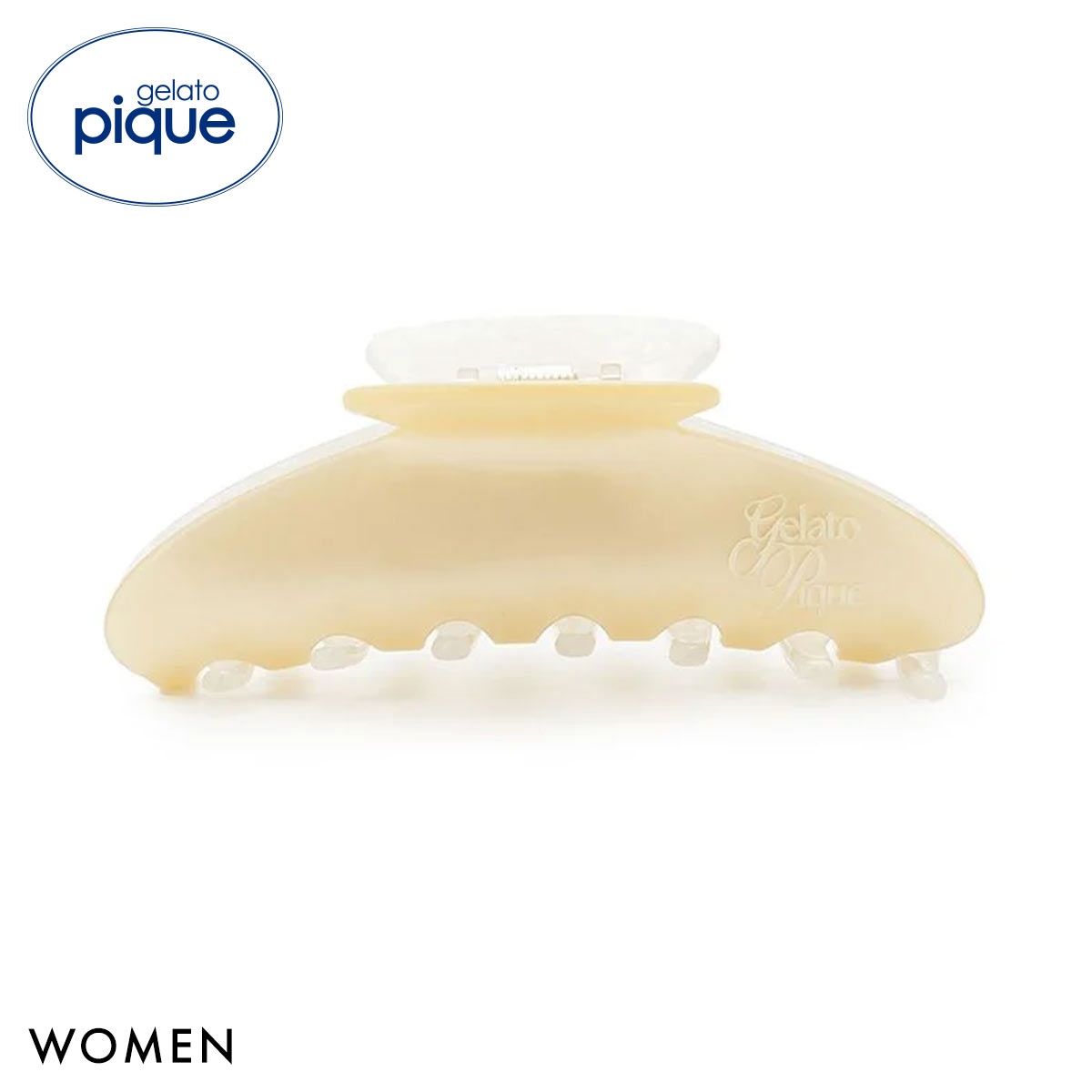 ジェラートピケ 母の日 バイカラーヘアクリップ ジェラピケ gelato pique バレンタイン(CR-クリーム-Free)