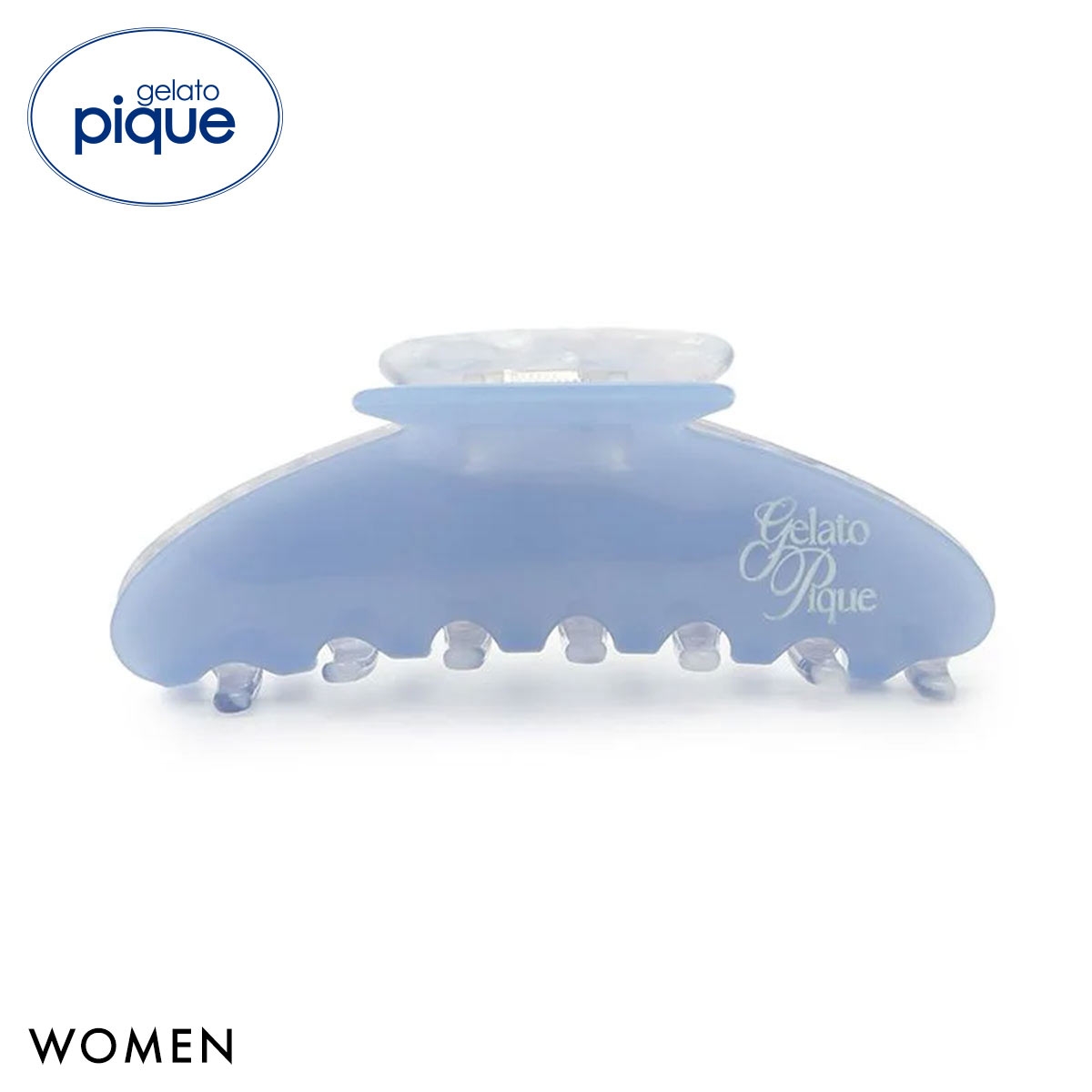 ジェラートピケ 母の日 バイカラーヘアクリップ ジェラピケ gelato pique バレンタイン(BU-ブルー-Free)