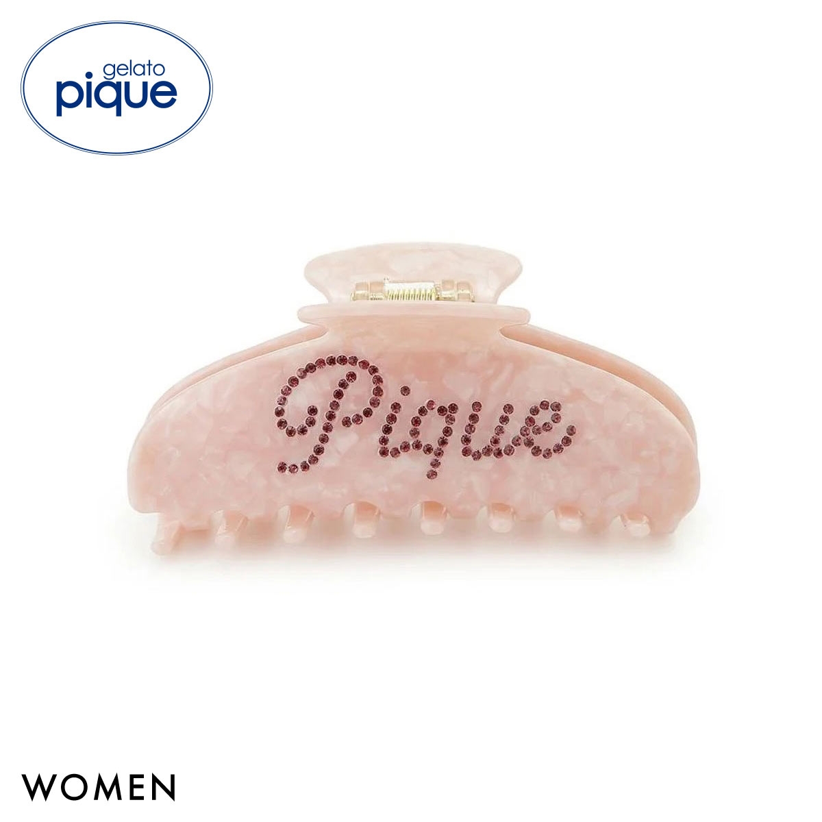 ジェラートピケ レディース ストーンロゴヘアクリップ ジェラピケ gelato pique(PI-ピンク-Free)