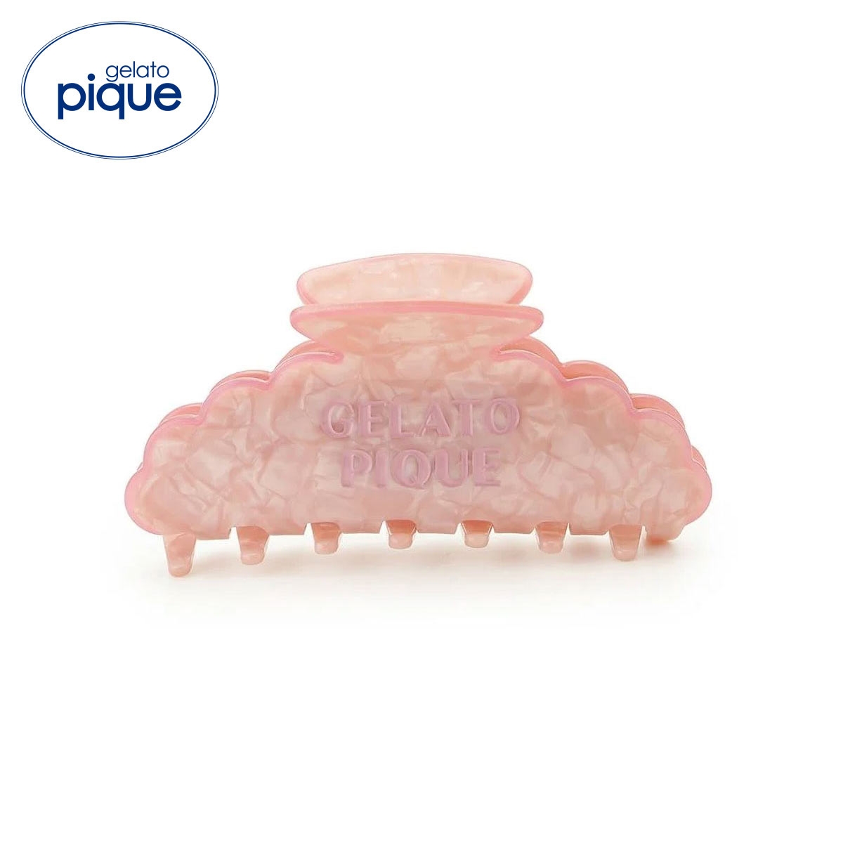 ジェラートピケ バイカラーロゴヘアクリップ ジェラピケ gelato pique(PI-ピンク-Free)
