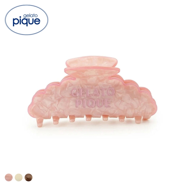 ジェラートピケ バイカラーロゴヘアクリップ ジェラピケ gelato pique