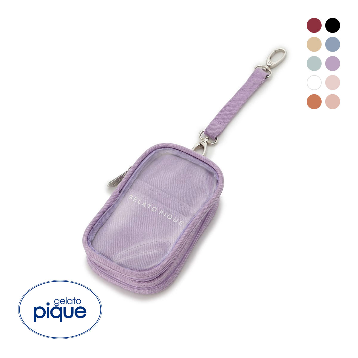 ジェラートピケ gelato pique キャリーポーチ ジェラピケ(PU-パープル-Free)