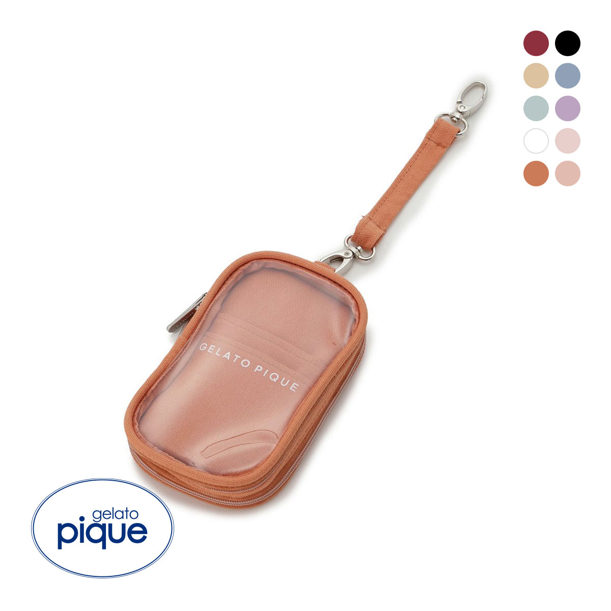 ジェラートピケ gelato pique キャリーポーチ ジェラピケ(CO-コーラル-Free)