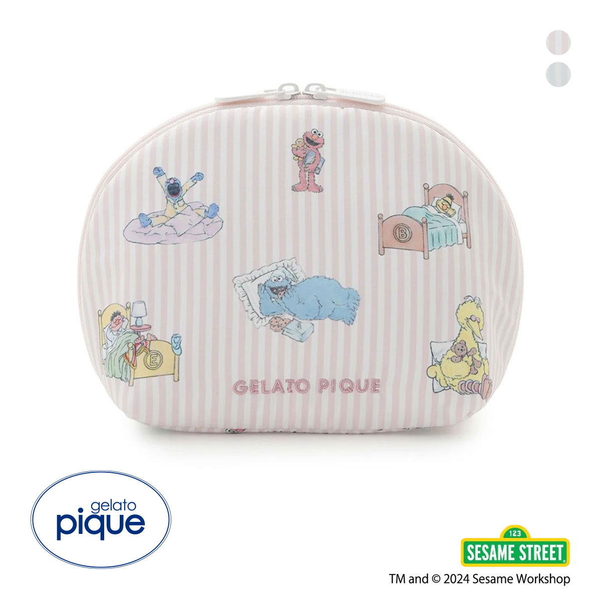 ジェラートピケ セサミストリート ポーチ ジェラピケ gelato pique SESAME STREET(PI-ピンク-Free)