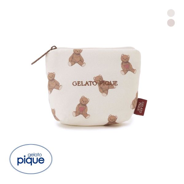ジェラートピケ バレンタイン ハートベア総柄ティッシュポーチ ジェラピケ Valentine gelato pique