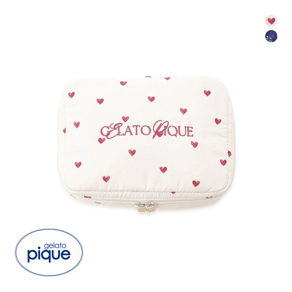 ジェラートピケ パターンマルチポーチ ジェラピケ gelato pique(RE-レッド-Free)