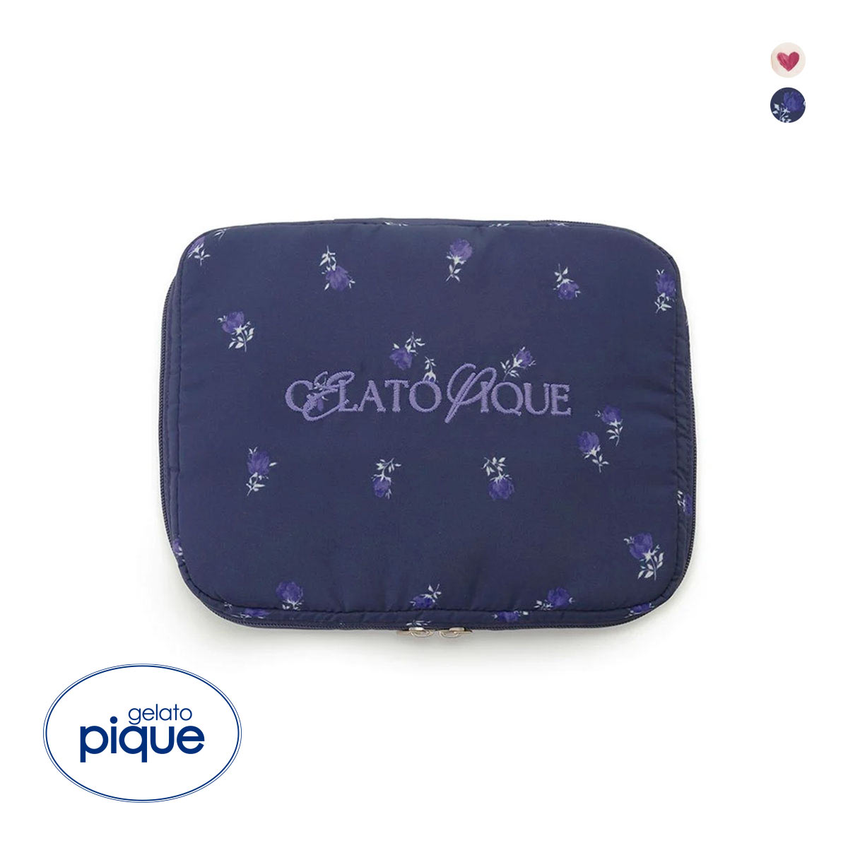 ジェラートピケ パターンマルチポーチ ジェラピケ gelato pique(NV-ネイビー-Free)