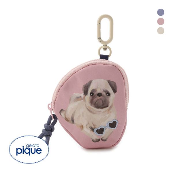 ジェラートピケ SUMMER DOG総柄ダイカットポーチ ジェラピケ gelato pique