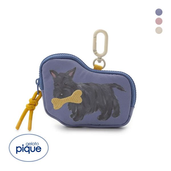 ジェラートピケ SUMMER DOG総柄ダイカットポーチ ジェラピケ gelato pique