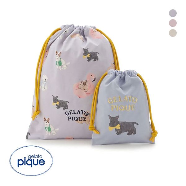 ジェラートピケ SUMMER DOG柄巾着セット ジェラピケ gelato pique