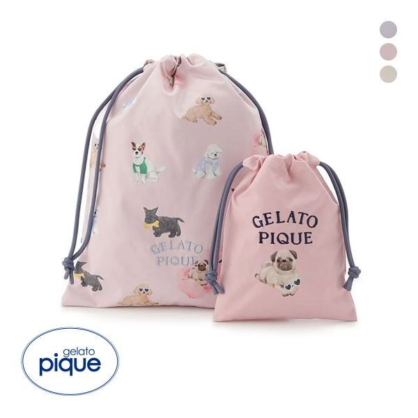 ジェラートピケ SUMMER DOG柄巾着セット ジェラピケ gelato pique