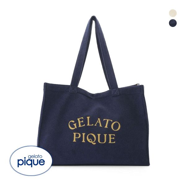 ジェラートピケ パイルロゴトートバッグ ジェラピケ gelato pique