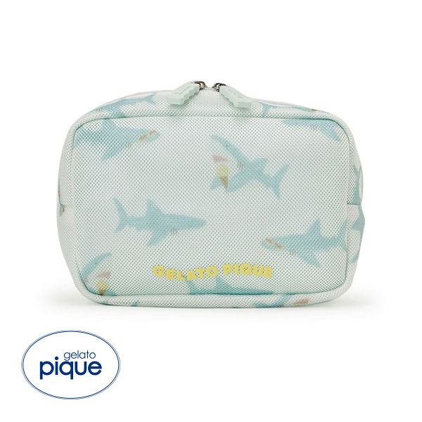 ジェラートピケ SHARK メッシュポーチ ジェラピケ gelato pique