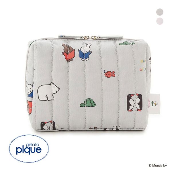 ジェラートピケ Dick Bruna キルティング総柄ポーチ ジェラピケ gelato pique