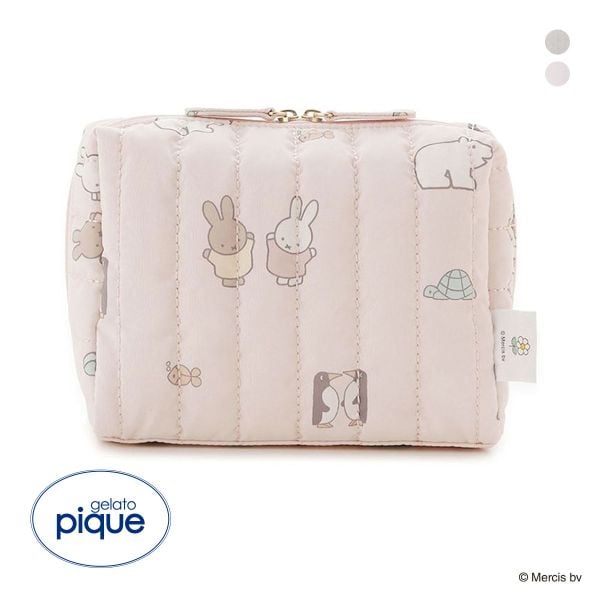 ジェラートピケ Dick Bruna キルティング総柄ポーチ ジェラピケ gelato pique