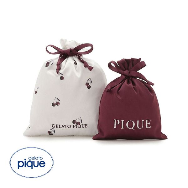 ジェラートピケ チェリー柄巾着セット ジェラピケ gelato pique