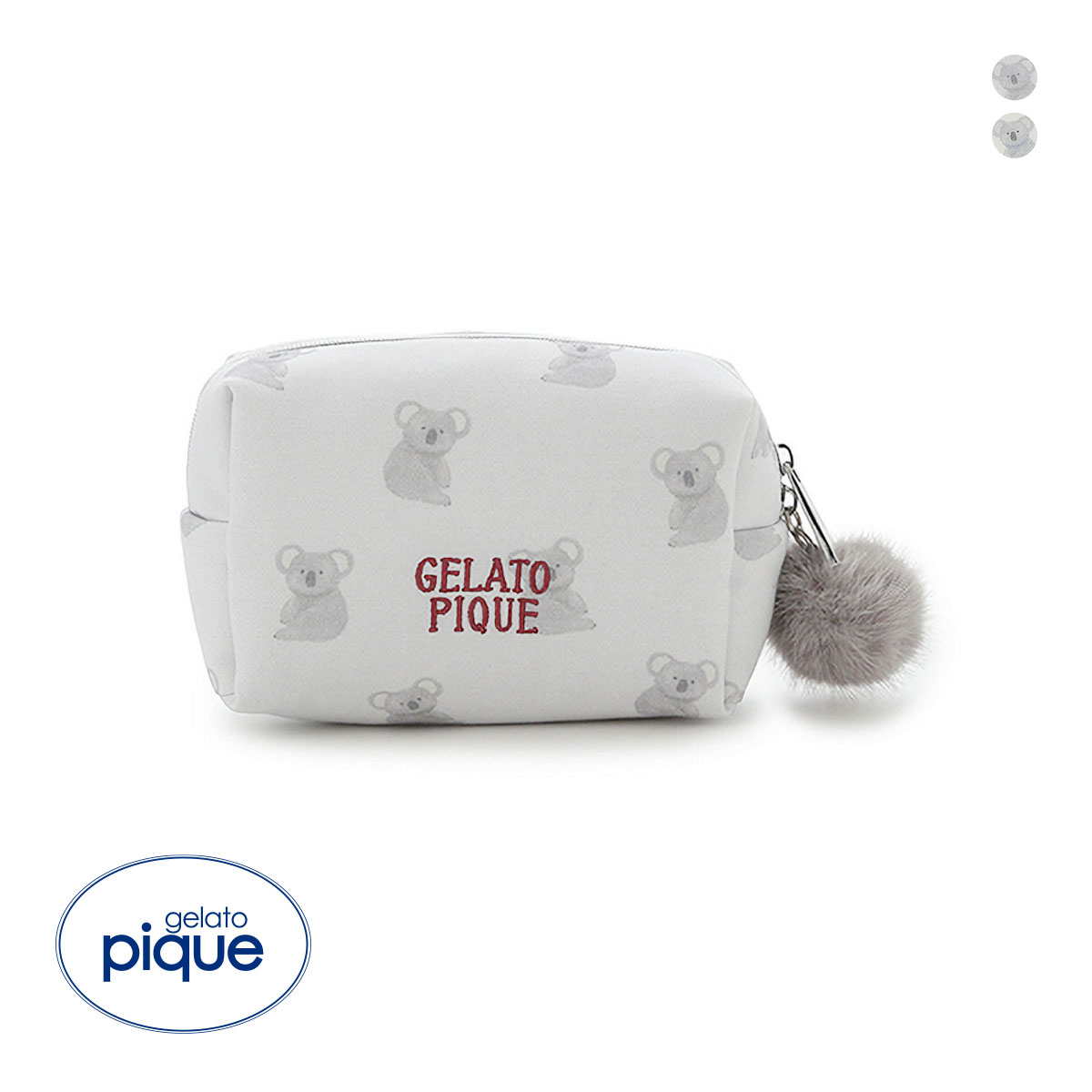 ジェラートピケ コアラ総柄ポーチ ジェラピケ gelato pique(GY-グレー-Free)