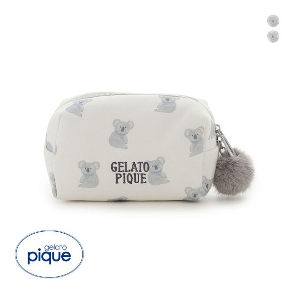 ジェラートピケ コアラ総柄ポーチ ジェラピケ gelato pique