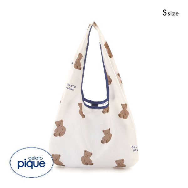 ジェラートピケ ベア柄エコバッグS ジェラピケ gelato pique