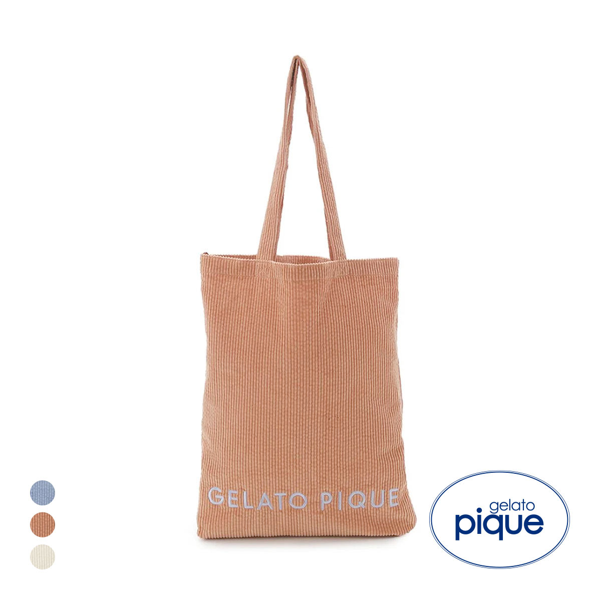 ジェラートピケ コーデュロイトートバッグ ジェラピケ gelato pique(OR-オレンジ-Free)