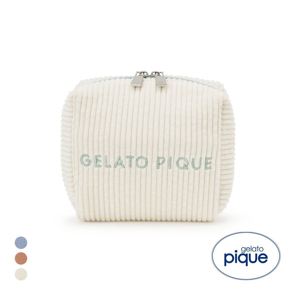 ジェラートピケ コーデュロイポーチ ジェラピケ gelato pique(OW-オフホワイト-Free)