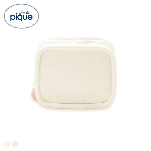 ジェラートピケ ボリュームロゴスクエアポーチ ジェラピケ gelato pique