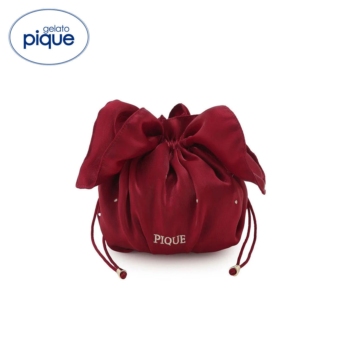 ジェラートピケ レディース ストロベリー型巾着 ジェラピケ gelato pique(RE-レッド-Free)