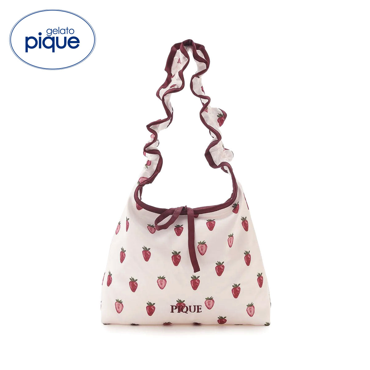 ジェラートピケ レディース ストロベリー柄ミニバッグ ジェラピケ gelato pique(PI-ピンク-Free)