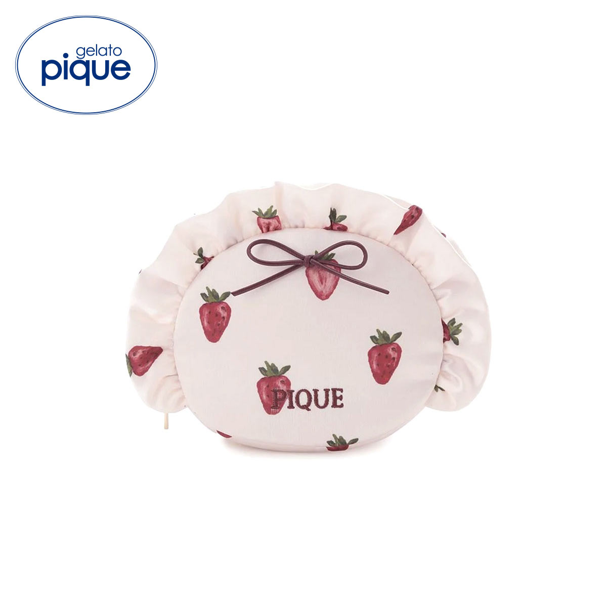 ジェラートピケ レディース ストロベリー柄フリルミニポーチ ジェラピケ gelato pique(PI-ピンク-Free)