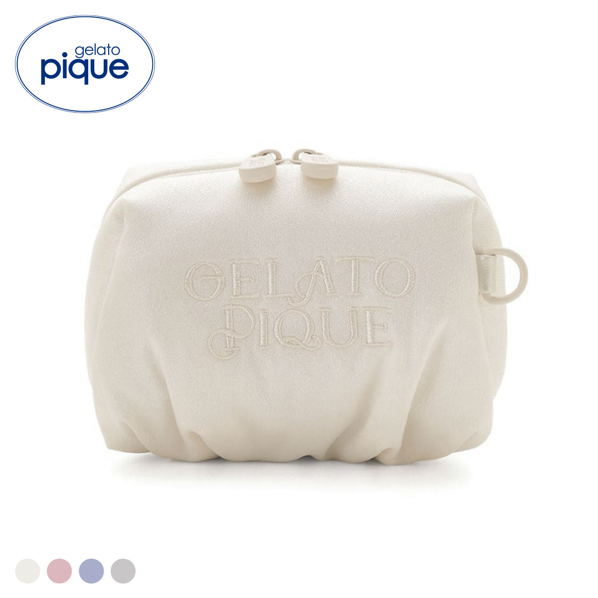 ジェラートピケ サテンギャザーポーチ ジェラピケ gelato pique(YE-イエロー-Free)