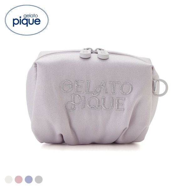 ジェラートピケ サテンギャザーポーチ ジェラピケ gelato pique