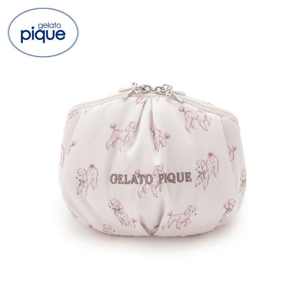 ジェラートピケ レディース プードル総柄ポーチ ジェラピケ gelato pique