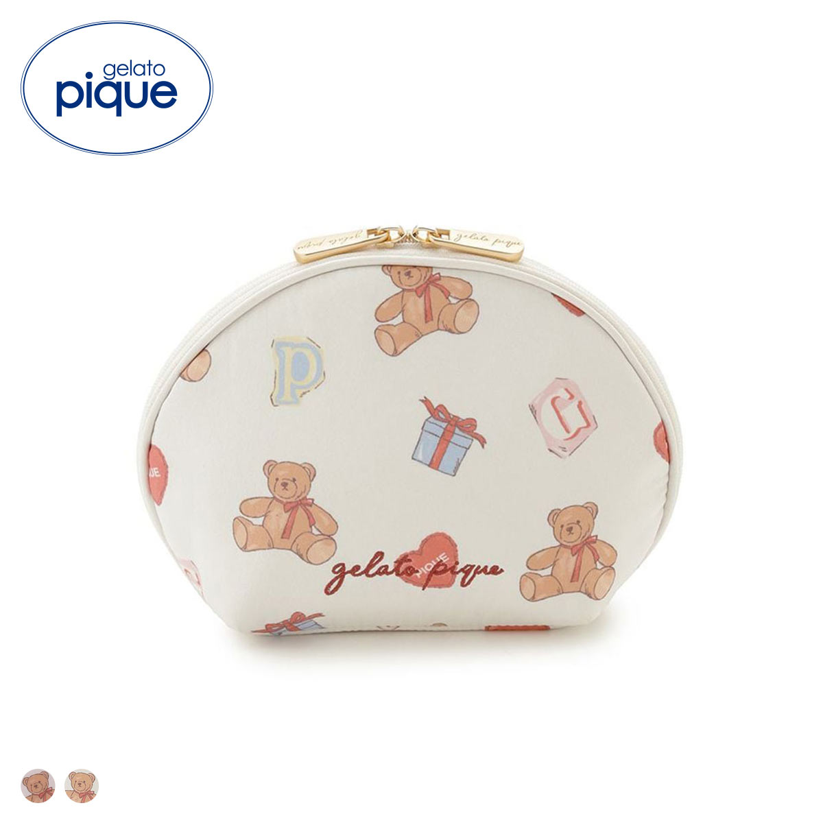 ジェラートピケ フェイバリット柄ポーチ ジェラピケ gelato pique(OW-オフホワイト-Free)