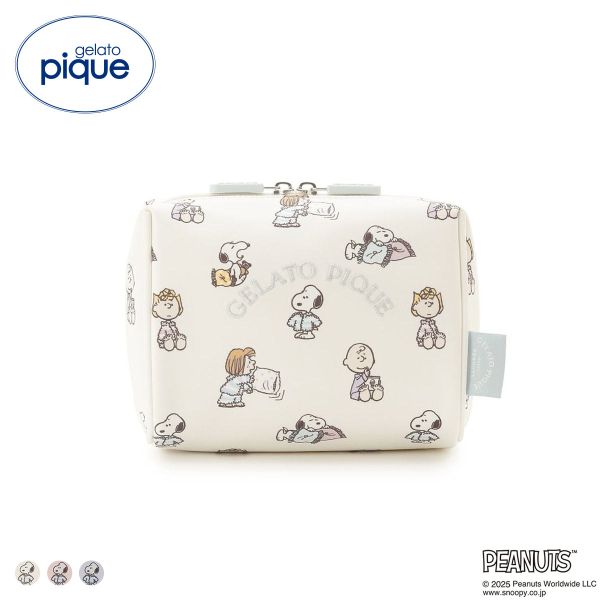 ジェラートピケ PEANUTS オリジナル総柄ポーチ ジェラピケ gelato pique スヌーピー