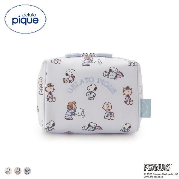 ジェラートピケ PEANUTS オリジナル総柄ポーチ ジェラピケ gelato pique スヌーピー