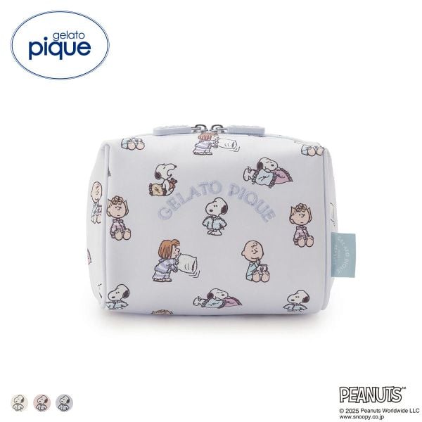 ジェラートピケ PEANUTS オリジナル総柄ポーチ ジェラピケ gelato pique スヌーピー