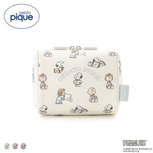 ジェラートピケ PEANUTS オリジナル総柄ポーチ ジェラピケ gelato pique スヌーピー