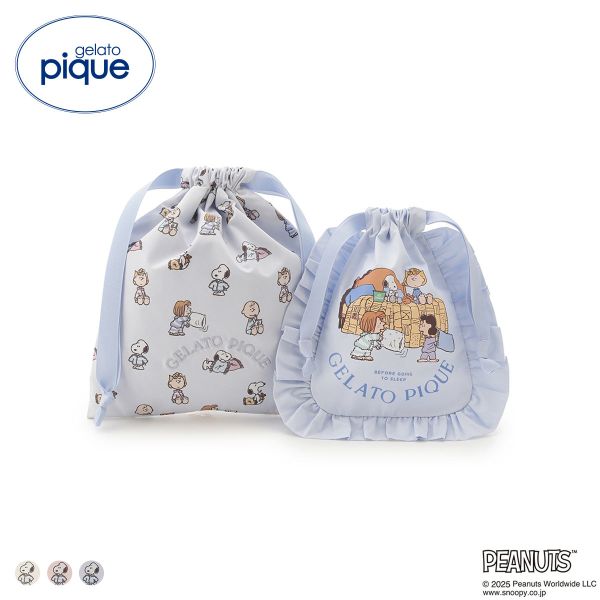 ジェラートピケ PEANUTS オリジナルアート巾着セット ジェラピケ gelato pique スヌーピー