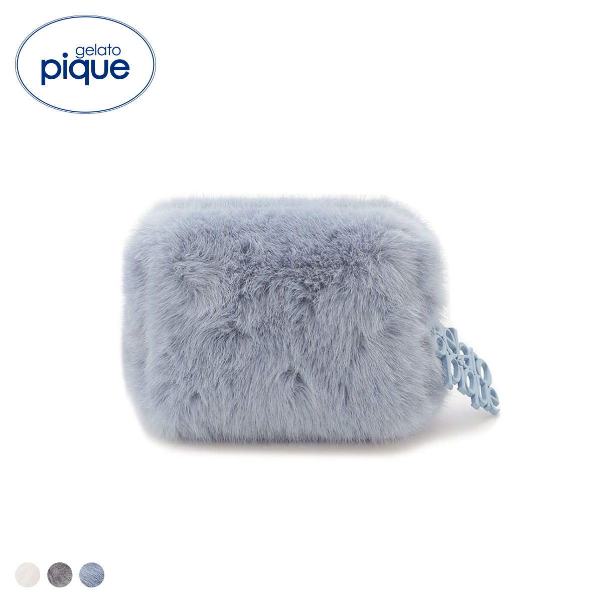 ジェラートピケ ファーミニポーチ ジェラピケ gelato pique(BU-ブルー-Free)