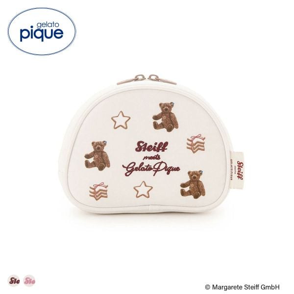ジェラートピケ シュタイフ 総柄ポーチ ジェラピケ gelato pique シュタイフ Steiff