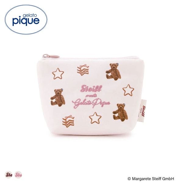 ジェラートピケ シュタイフ 総柄ティッシュポーチ ジェラピケ gelato pique Steiff