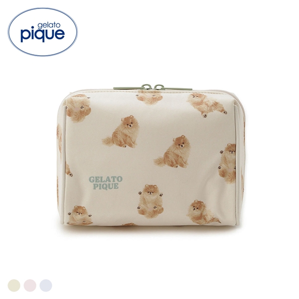 ジェラートピケ ドッグ総柄ポーチ ジェラピケ gelato pique