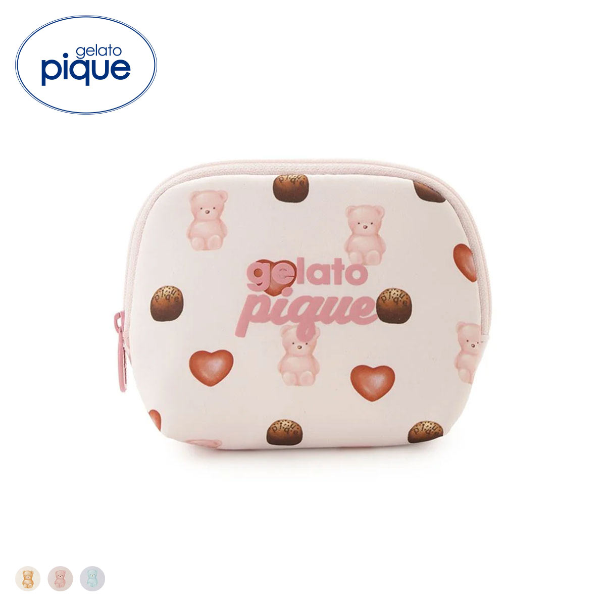 ジェラートピケ Valentine 総柄ティッシュポーチ ジェラピケ gelato pique バレンタイン(PI-ピンク-Free)