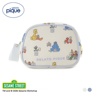 ジェラートピケ SESAME STREET 総柄ポーチ セサミストリート ジェラピケ gelato pique