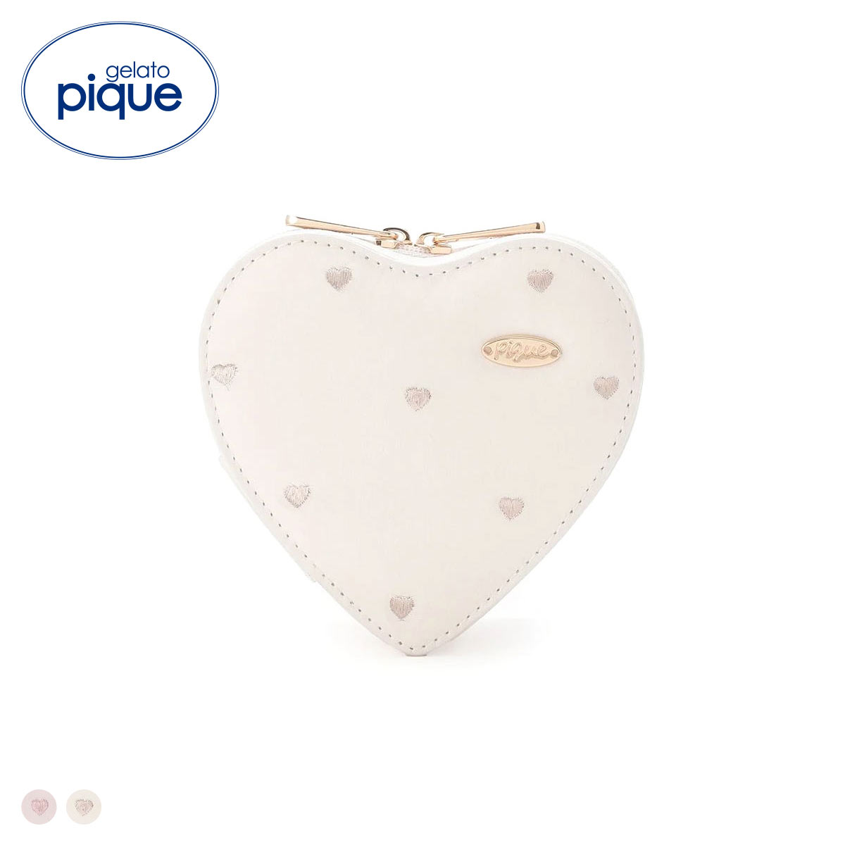 ジェラートピケ ハート型アクセサリーポーチ ジェラピケ gelato pique(OW-オフホワイト-Free)